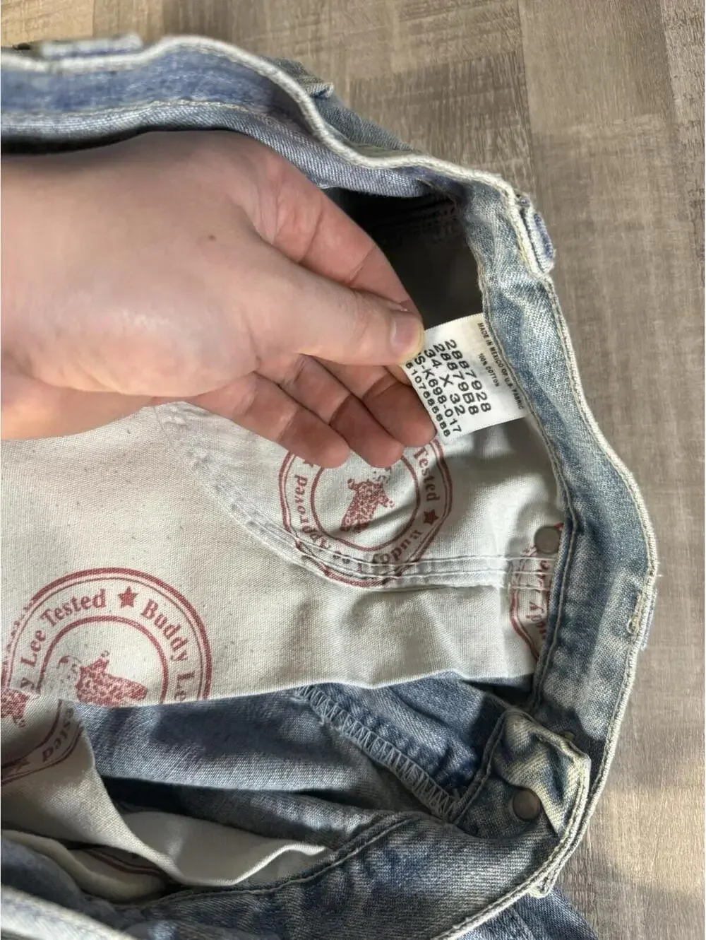 Vintage Lee‎ Dungarees Buddy Jeans Light Wash Baggy Workwear 90s Men’s 34x32